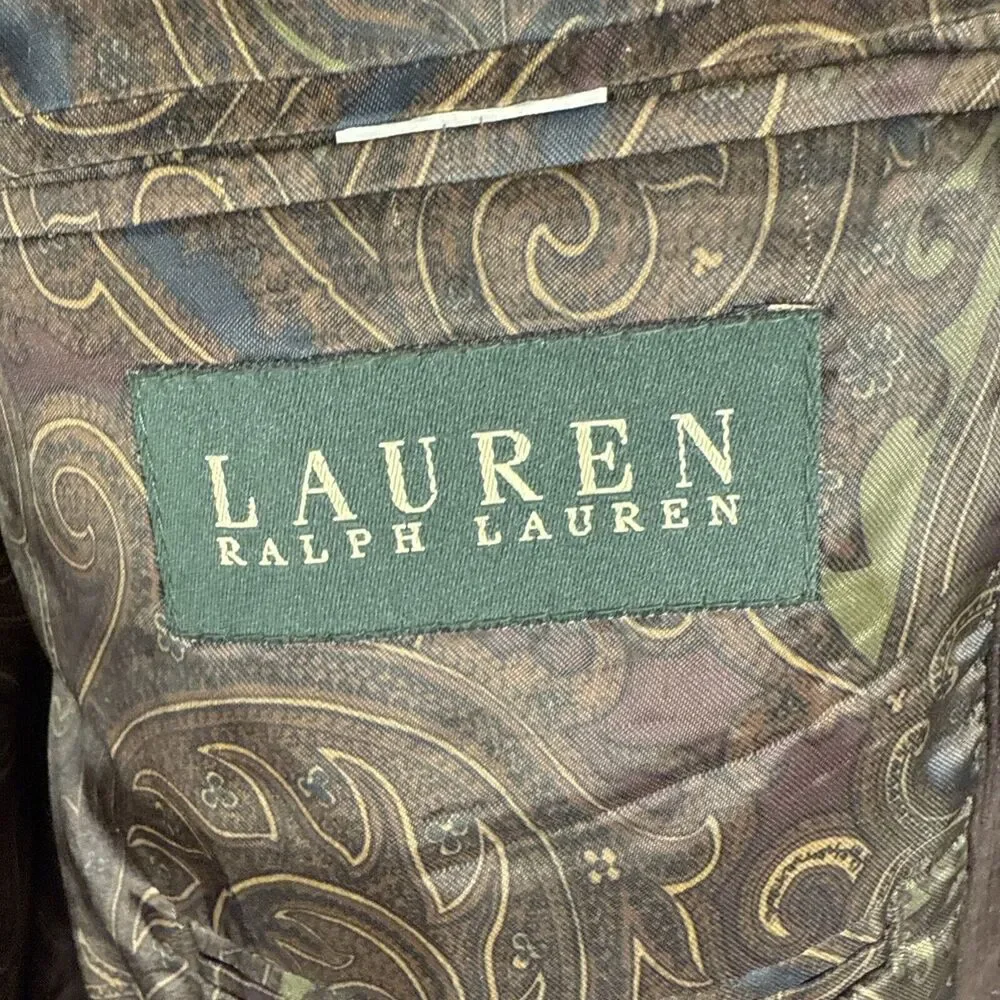 Lauren Ralph Lauren Mens Corduroy Blazer Jacket Brown 50R‎ Fine Wale 2 Button
